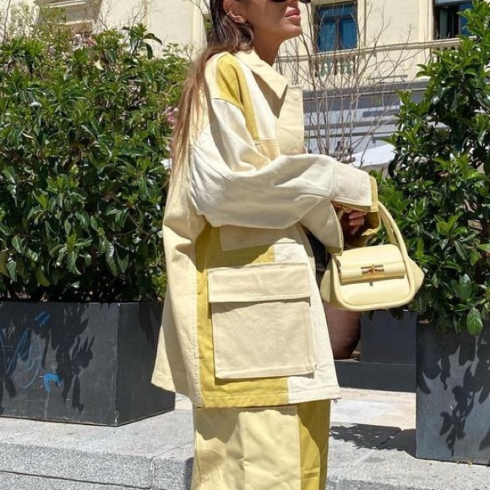 Zara garbadine patchwork jacket - Picture 3 of 7